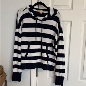 Michael Kors Striped Navy and White Hoodie